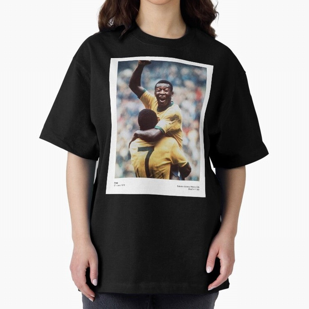 Pel¨¦'s Triumph: 1970 World Cup Legend Print Oversized T-Shirt Relive Legendary Nights from Match Day Hype around FIFA World Cup 2026 Group Stage, CR7 and Messi, Spain and Netherlands, Tournament Hype, Historic Matchups, Family Viewing Parties and