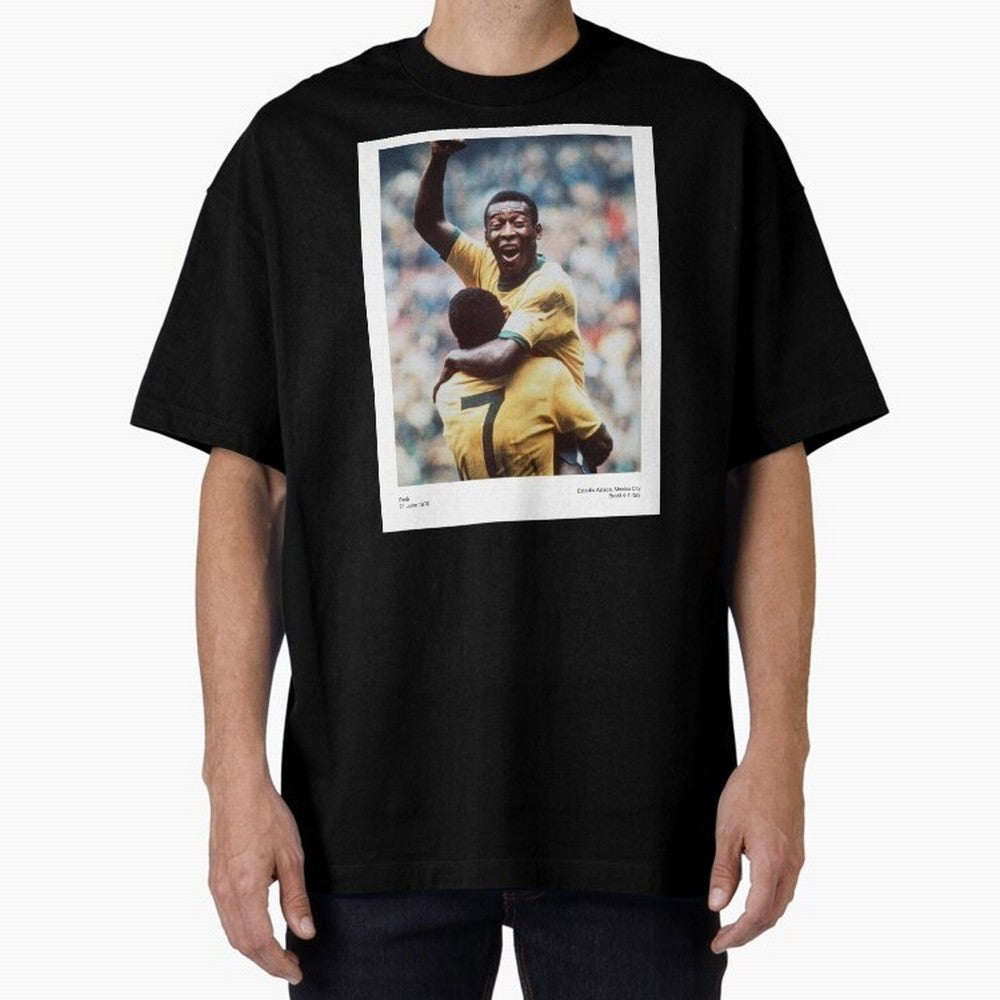 Pel¨¦'s Triumph: 1970 World Cup Legend Print Oversized T-Shirt Relive Legendary Nights from Match Day Hype around FIFA World Cup 2026 Group Stage, CR7 and Messi, Spain and Netherlands, Tournament Hype, Historic Matchups, Family Viewing Parties and