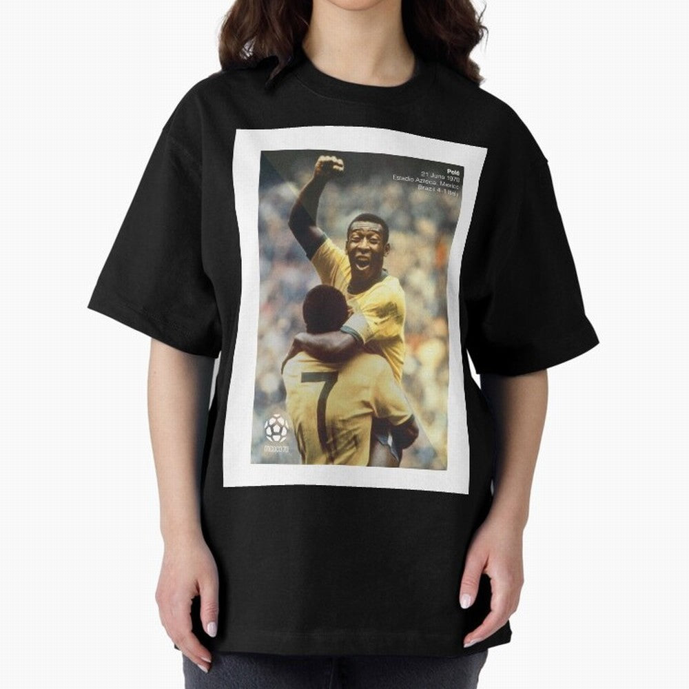 Pele Oversized T-Shirt Celebrate Classic Football Spirit in FIFA World Cup 2026 USA Canada Mexico Spirit, with Spain and Netherlands, Messi and Cristiano Ronaldo, Supporter Pride, Iconic Celebrations, Legendary Names and Global Match Day Energy;