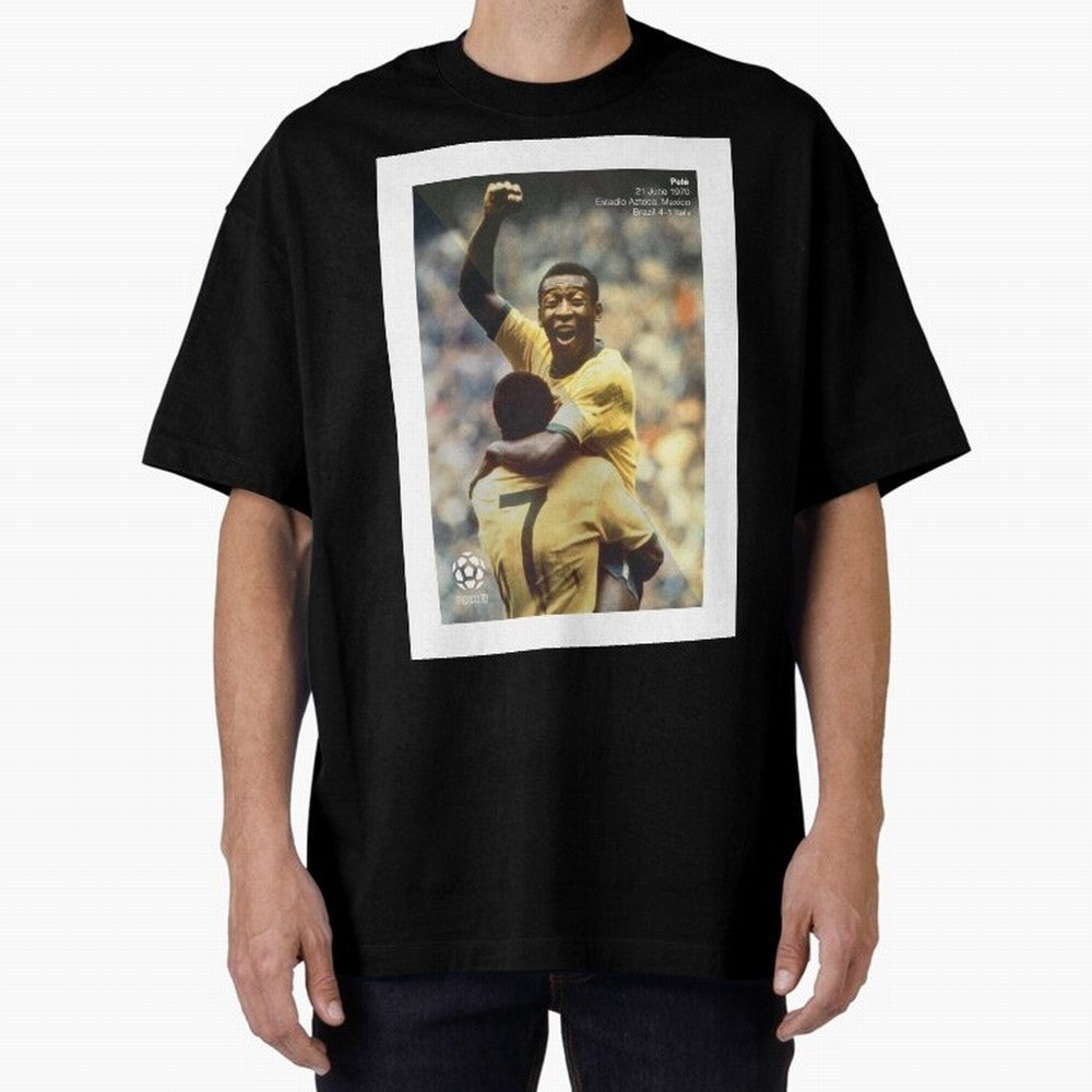 Pele Oversized T-Shirt Celebrate Classic Football Spirit in FIFA World Cup 2026 USA Canada Mexico Spirit, with Spain and Netherlands, Messi and Cristiano Ronaldo, Supporter Pride, Iconic Celebrations, Legendary Names and Global Match Day Energy;