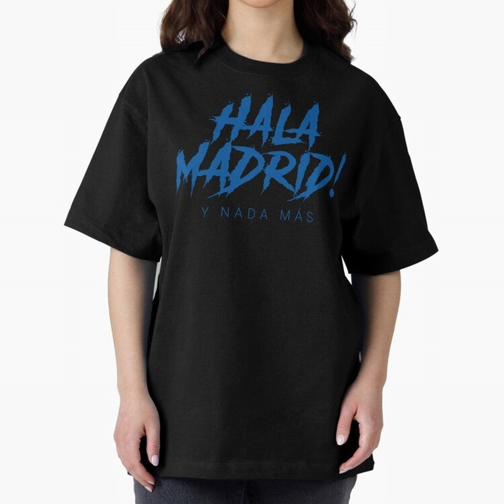 Hala Madrid Oversized T-Shirt Celebrate the Road through FIFA World Cup 2026 Group Stage Spirit, Centered on England and Germany, CR7 and Messi, Vintage Soccer Flavor, Modern Football Stars, National Flags and Final Night Emotion; Ideal for Fans