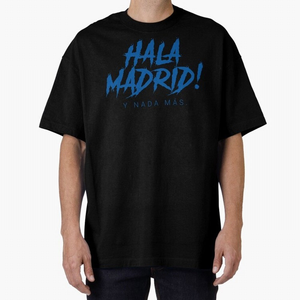 Hala Madrid Oversized T-Shirt Celebrate the Road through FIFA World Cup 2026 Group Stage Spirit, Centered on England and Germany, CR7 and Messi, Vintage Soccer Flavor, Modern Football Stars, National Flags and Final Night Emotion; Ideal for Fans