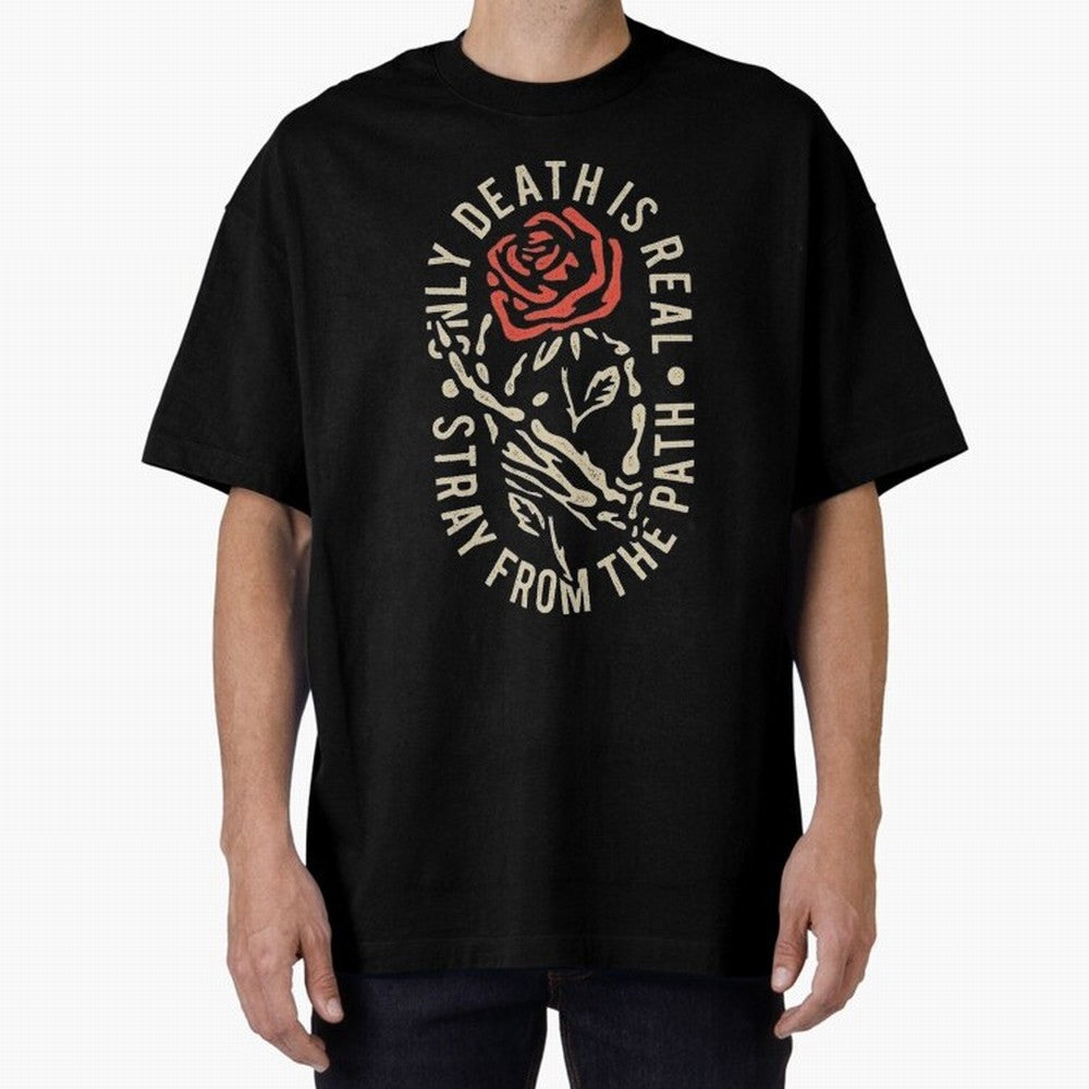 Stray from the path /only ddeath is real Oversized T-Shirt Celebrate Fan Culture around FIFA World Cup 2026 for Fans of Messi and Argentina, Bringing Championship Spirit, Famous Goals, Roaring Crowds and International Football Unity; Perfect for