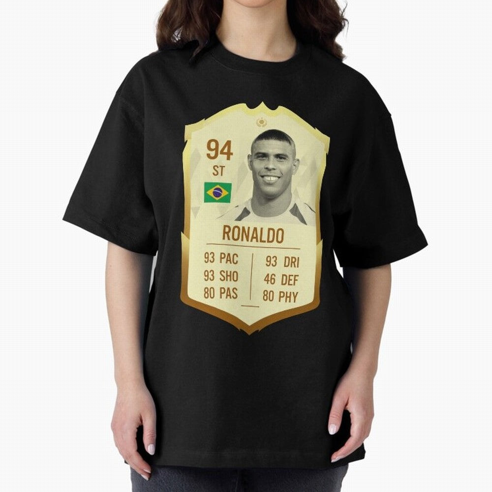 Ronaldo Ultimate Card Oversized T-Shirt Keep Football History Alive during Global Football Passion for FIFA World Cup 2026, Inspired by Cristiano Ronaldo, Haaland and CR7, Argentina and Brazil, Tournament Hype, Historic Matchups, Family Viewing