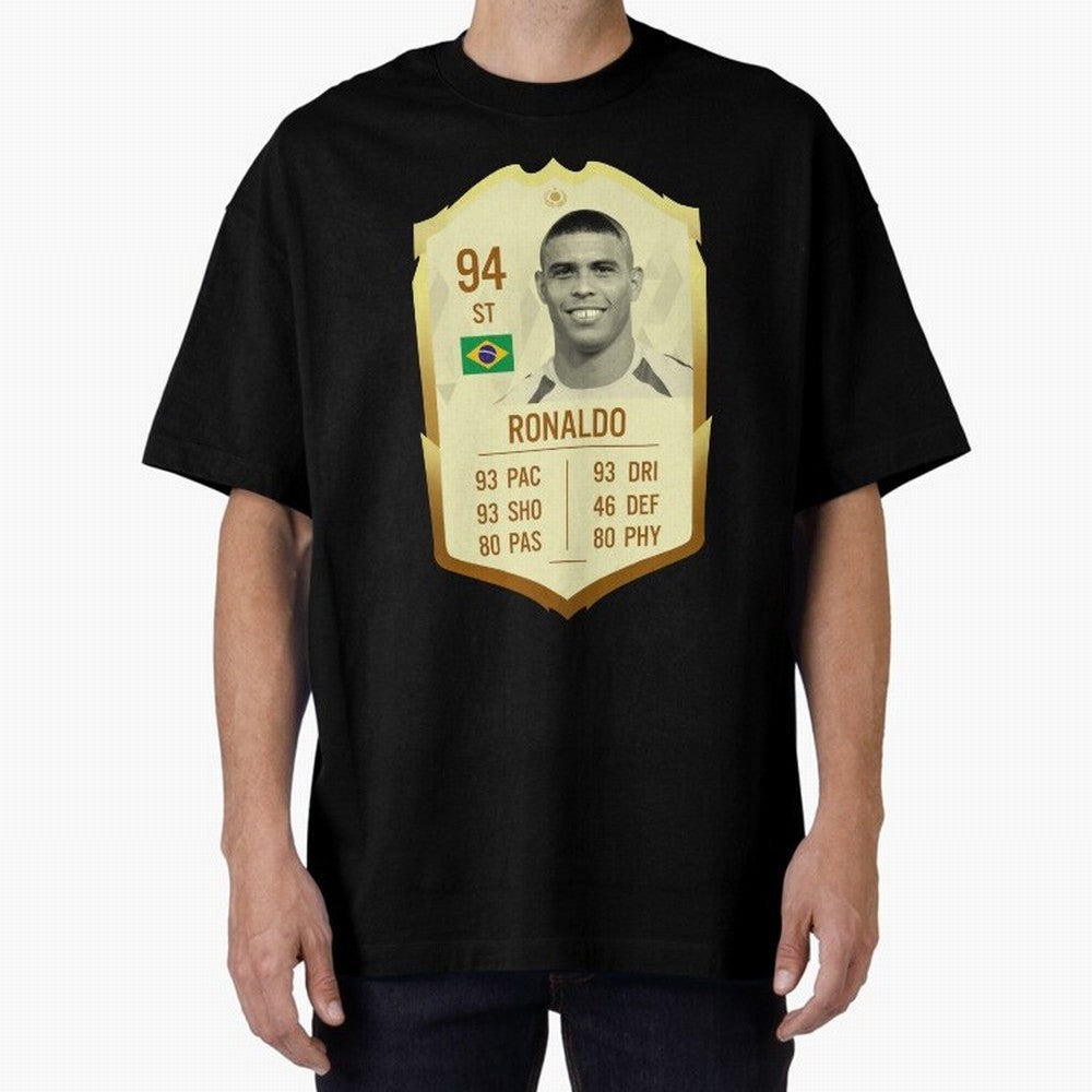 Ronaldo Ultimate Card Oversized T-Shirt Keep Football History Alive during Global Football Passion for FIFA World Cup 2026, Inspired by Cristiano Ronaldo, Haaland and CR7, Argentina and Brazil, Tournament Hype, Historic Matchups, Family Viewing