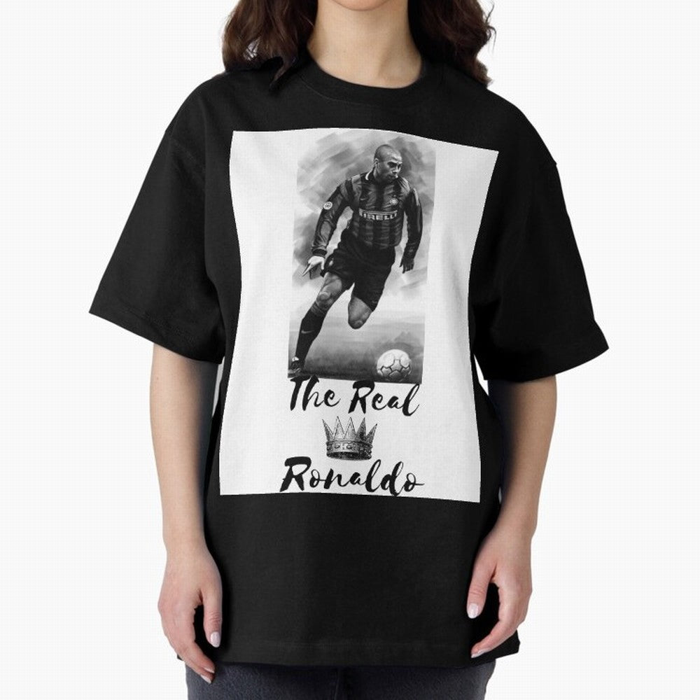 The Real Ronaldo Oversized T-Shirt Make Memories around FIFA World Cup 2026 USA Canada Mexico Spirit, Celebrating England, Messi, Neymar and Mbappe, Football Passion, Legendary Performances, Festival Vibes and Supporter Community; Ideal for