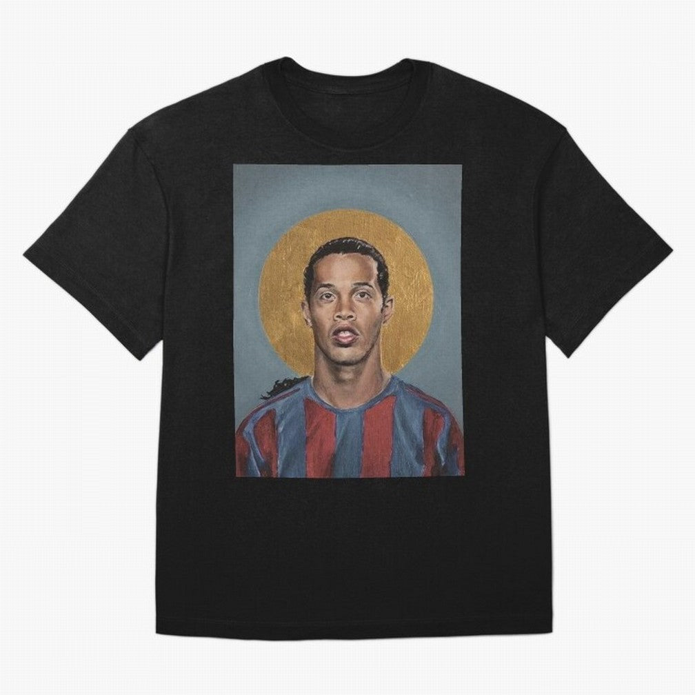 Art Ronaldinho Painting Oversized T-Shirt Make Every Match About Global Football Passion for FIFA World Cup 2026 USA Canada Mexico, Driven by Messi, Neymar and Mbappe, Brazil, Tournament Hype, Historic Matchups, Family Viewing Parties and Global
