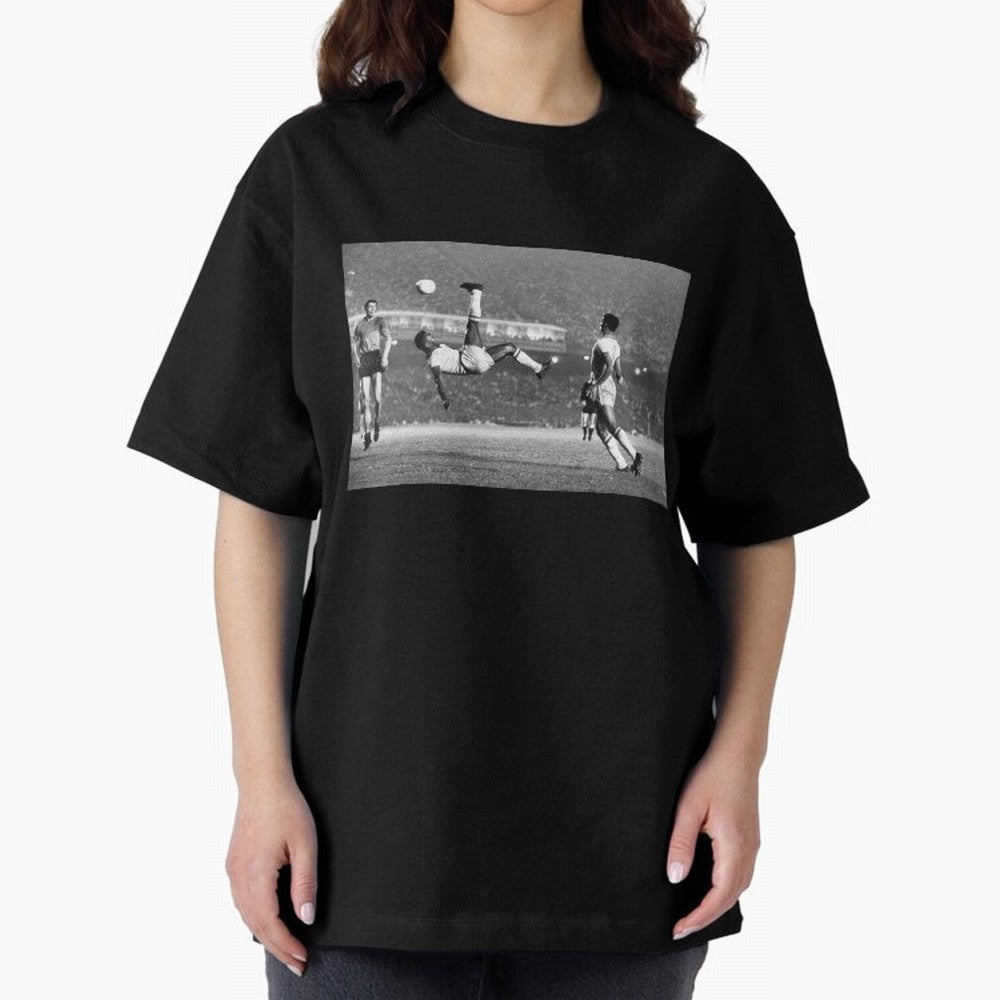 PELE LEGENDARY BICYCLE KICK BLACK AND WHITE5 Oversized T-Shirt Bring a Champion Mindset to FIFA World Cup 2026 Spirit, Inspired by Germany, Messi, Neymar and Mbappe, Football History, Final Match Energy, Crowd Noise and Once in a Lifetime Moments;