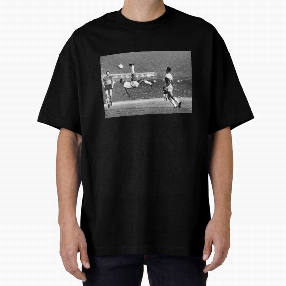 PELE LEGENDARY BICYCLE KICK BLACK AND WHITE5 Oversized T-Shirt Bring a Champion Mindset to FIFA World Cup 2026 Spirit, Inspired by Germany, Messi, Neymar and Mbappe, Football History, Final Match Energy, Crowd Noise and Once in a Lifetime Moments;