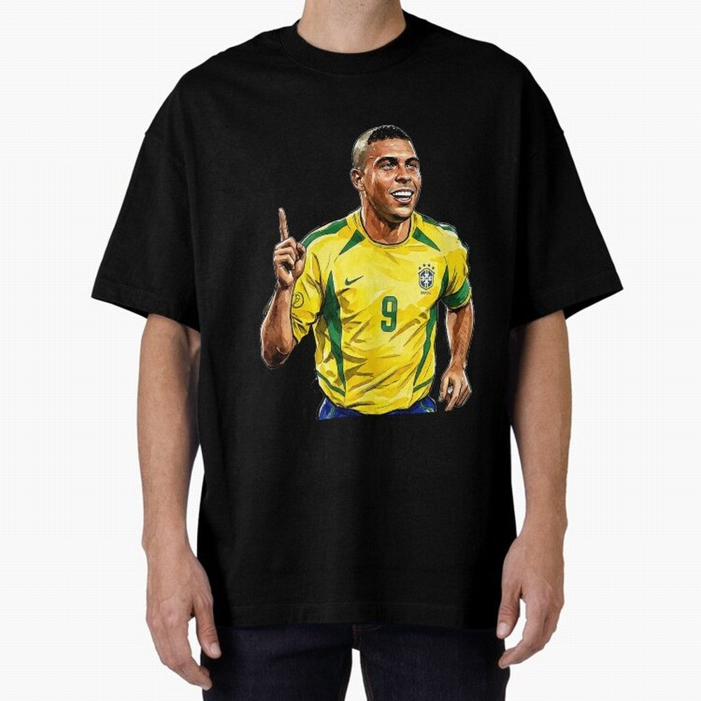 Ronaldo Fen?meno Oversized T-Shirt Stand with FIFA World Cup 2026 Group Stage for Fans of Messi, Neymar and Mbappe and Brazil, Bringing Supporter Pride, Iconic Celebrations, Legendary Names and Global Match Day Energy; Made for Collectors Who Enjoy