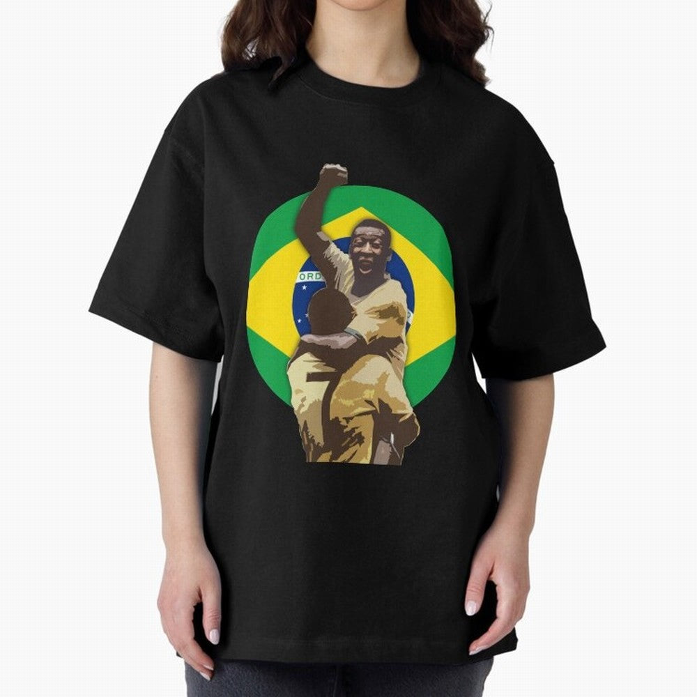 Pele Greates Footbal Player in History - Joga Bonito Oversized T-Shirt Mark FIFA World Cup 2026 Group Stage Spirit, Featuring England, Mbappe, Football Passion, Legendary Performances, Festival Vibes and Supporter Community; Great for Supporters