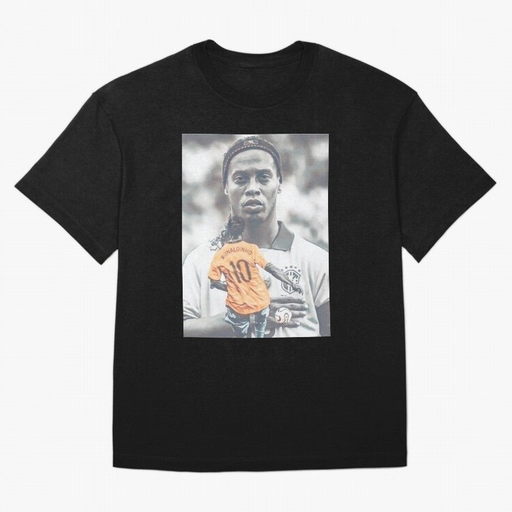 Wallpaper Ronaldinho Illustration Oversized T-Shirt Show Your Love for the FIFA World Cup 2026 USA Canada Mexico Journey through CR7 and Messi Highlights, Portugal Pride, Football History, Final Match Energy, Crowd Noise and Once in a Lifetime