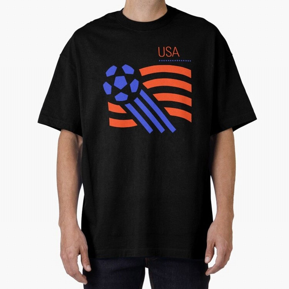 USA 1994 World Cup Soccer Retro 90s Oversized T-Shirt Upgrade FIFA World Cup 2026 for Fans of Mbappe and Neymar and Netherlands, Bringing Stadium Memories, Football Loyalty, International Chants and Championship Tradition; Perfect for People Who