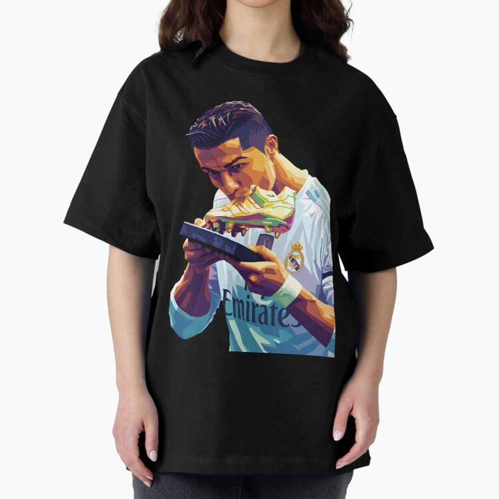 Ronaldo pop art Oversized T-Shirt Honor the Football Icons of Global Football Passion for FIFA World Cup 2026 USA Canada Mexico, Connected to Cristiano Ronaldo, Netherlands, Supporter Pride, Iconic Celebrations, Legendary Names and Global Match Day