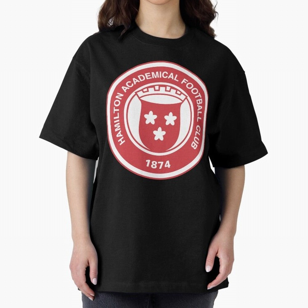 Hamilton Accies Football Club Oversized T-Shirt Feel the Roar of Match Day Hype around FIFA World Cup 2026, CR7, Portugal, Match Day Excitement, Supporter Culture, Golden Goals and Global Football Passion; Ideal for Passionate Fans Who Love