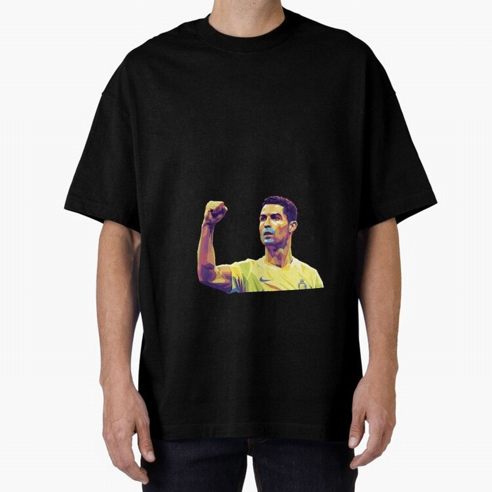 Ronaldo pop art Oversized T-Shirt Show Love for Legendary Goals in Global Football Passion for FIFA World Cup 2026 USA Canada Mexico, Connected to CR7, Argentina, France and Brazil, Global Supporter Spirit, Legendary Goals, National Colors and