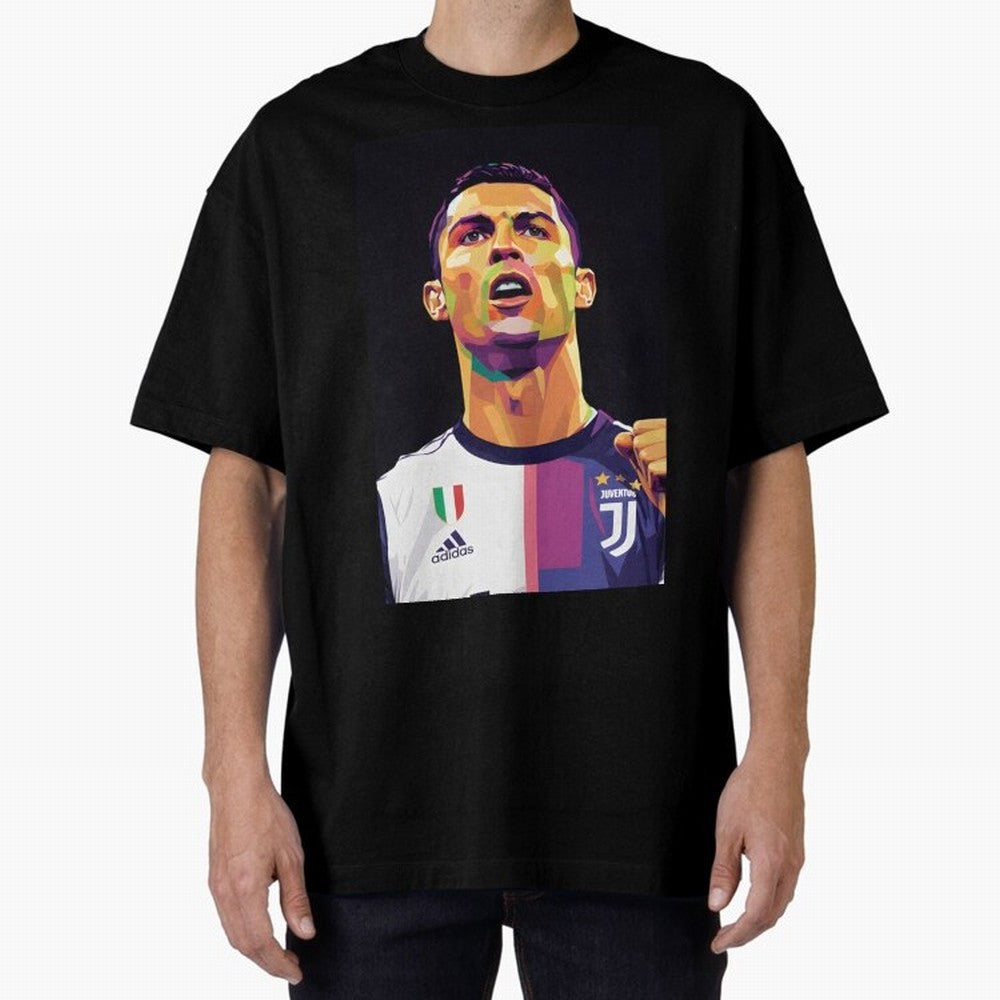 Ronaldo pop art Oversized T-Shirt Showcase the FIFA World Cup 2026 Group Stage Journey through Mbappe and Neymar Highlights, England Pride, Game Day Rituals, Football Legends, Country Pride and the Road to the Final; Made for Collectors Who Enjoy