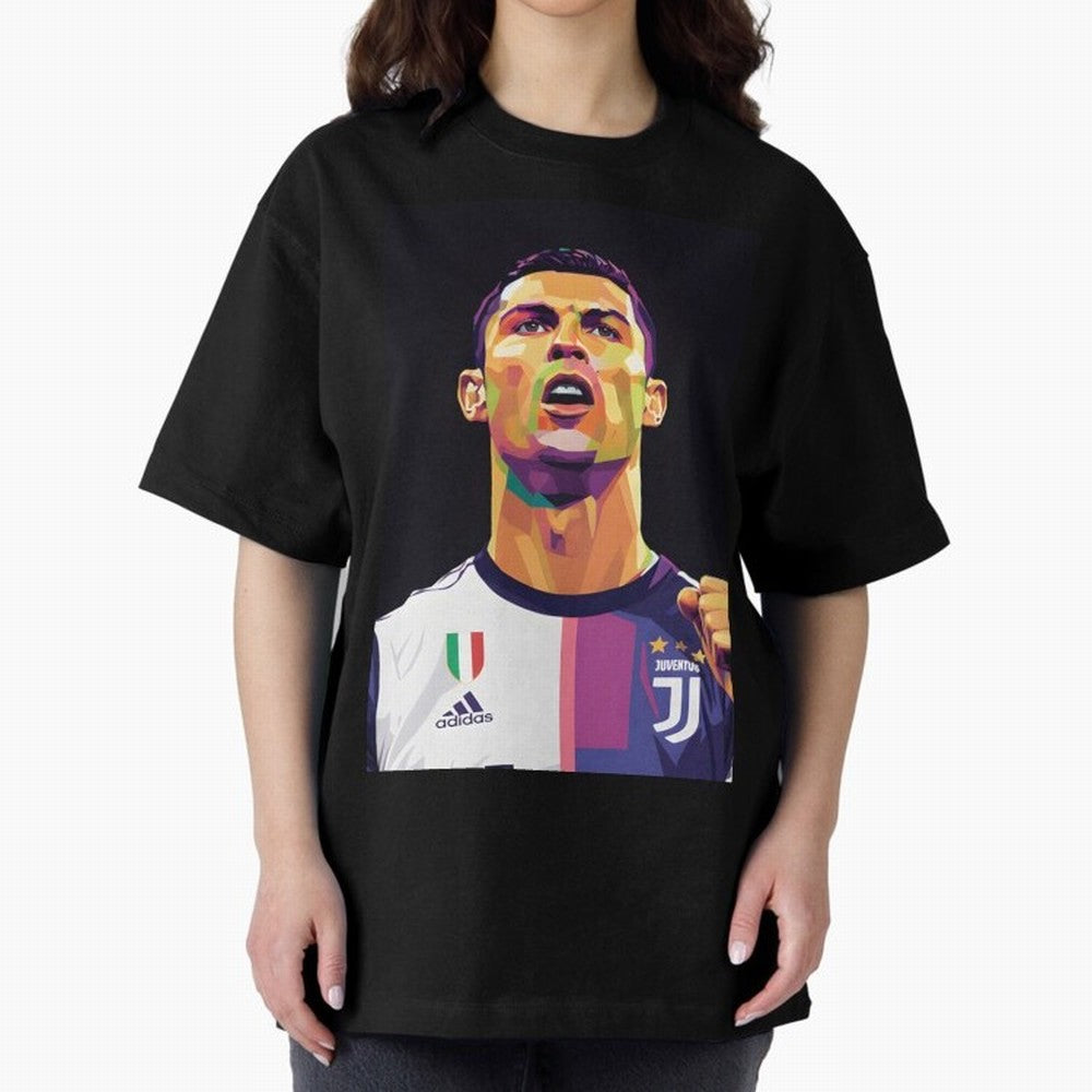 Ronaldo pop art Oversized T-Shirt Showcase the FIFA World Cup 2026 Group Stage Journey through Mbappe and Neymar Highlights, England Pride, Game Day Rituals, Football Legends, Country Pride and the Road to the Final; Made for Collectors Who Enjoy