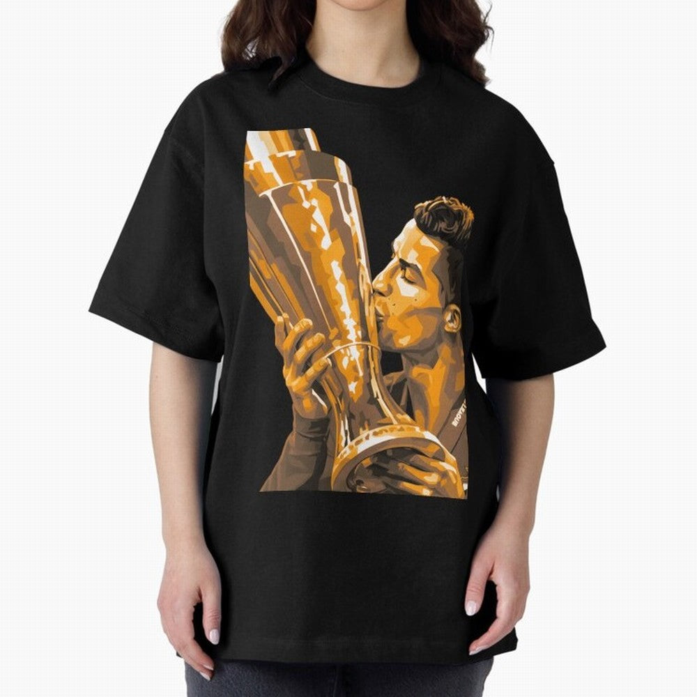 Ronaldo Oversized T-Shirt Embrace FIFA World Cup 2026 Group Stage Capturing Haaland and Mbappe, Netherlands Energy, Football History, Final Match Energy, Crowd Noise and Once in a Lifetime Moments; Perfect for People Who Love Argentina, Brazil,