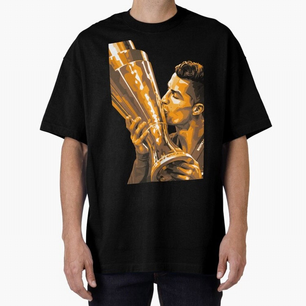 Ronaldo Oversized T-Shirt Embrace FIFA World Cup 2026 Group Stage Capturing Haaland and Mbappe, Netherlands Energy, Football History, Final Match Energy, Crowd Noise and Once in a Lifetime Moments; Perfect for People Who Love Argentina, Brazil,