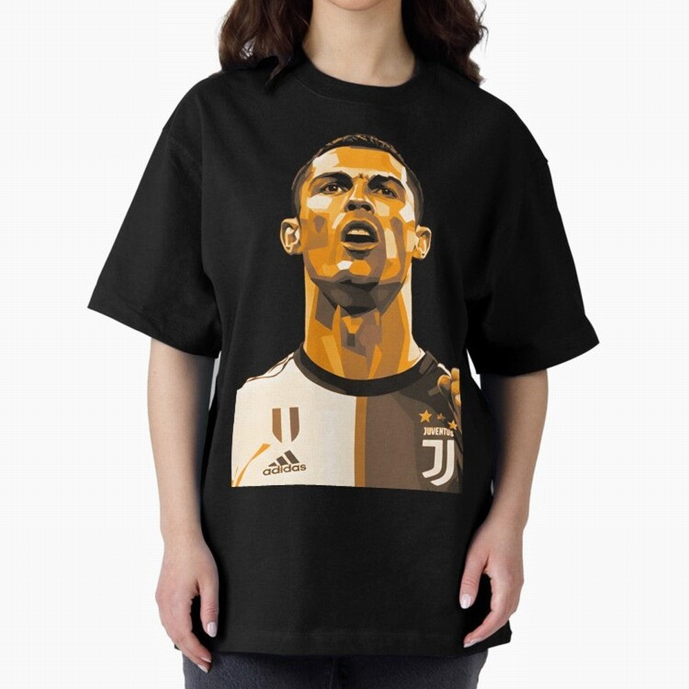 Ronaldo Oversized T-Shirt Represent FIFA World Cup 2026 Spirit, Capturing France, Messi, CR7 and Mbappe, Fan Favorite Moments, National Team Passion, Big Match Drama and Soccer History; Made for Die Hard Supporters, Soccer Lovers, Game Day Photos