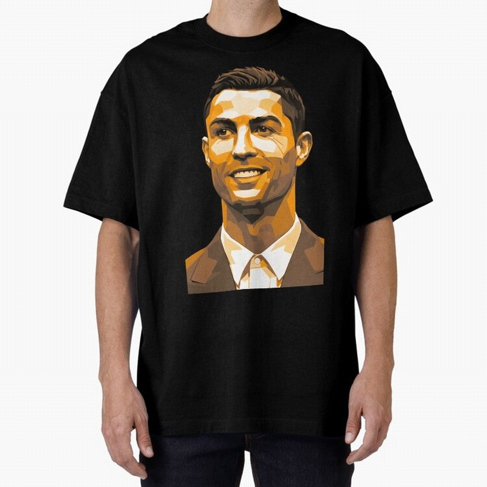 Ronaldo Oversized T-Shirt Treasure Match Day Hype around FIFA World Cup 2026, CR7, Spain, Classic Soccer Heritage, Championship Pressure, Fan Loyalty and International Pride; Made for Die Hard Supporters, Soccer Lovers, Game Day Photos and
