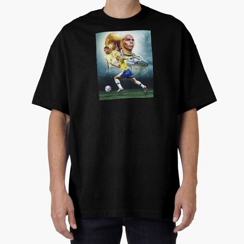 wallpaper Ronaldo Nazario Oversized T-Shirt Show Love for Legendary Goals in the FIFA World Cup 2026 Journey through Mbappe Highlights, France and Portugal Pride, Supporter Pride, Iconic Celebrations, Legendary Names and Global Match Day Energy;