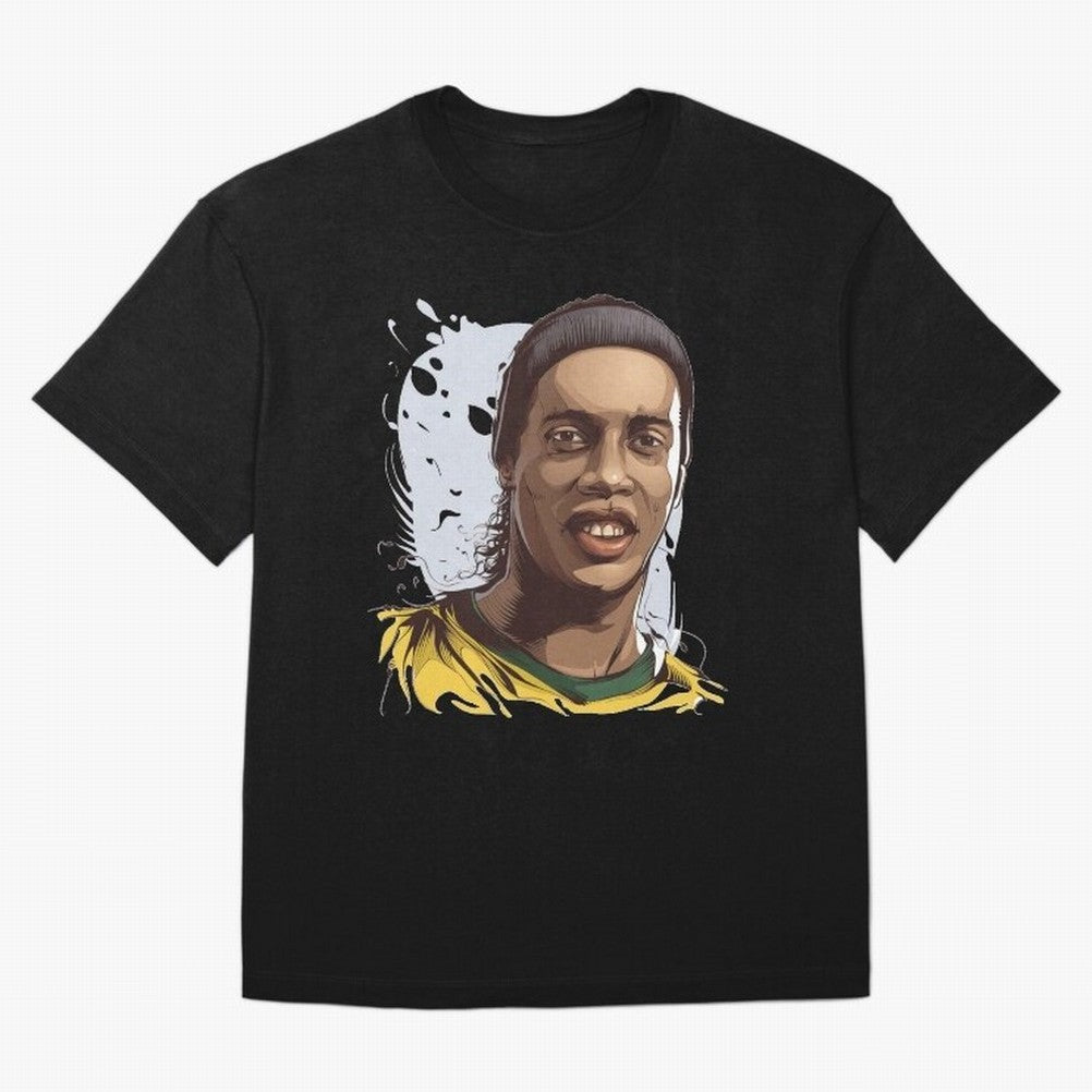 Illustration Ronaldinho Art Oversized T-Shirt Relive the FIFA World Cup 2026 Journey through Neymar Highlights, Netherlands Pride, Game Day Rituals, Football Legends, Country Pride and the Road to the Final; Created for Match Day Parties, Soccer