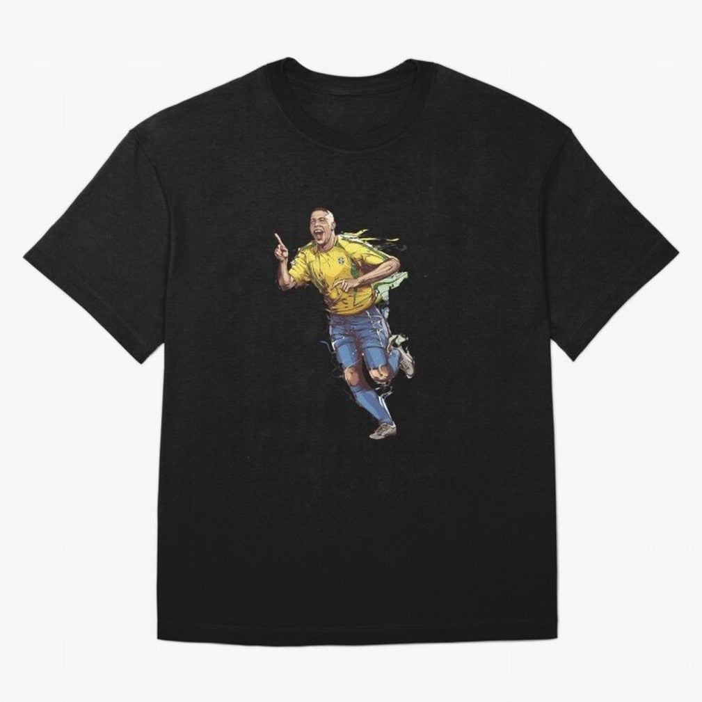 Brazilian Football Player from Milano Oversized T-Shirt Feel International Energy from Match Day Hype around FIFA World Cup 2026 USA Canada Mexico, Haaland, Germany, Goal Celebration Energy, Supporter Heritage, Football Icons and Worldwide