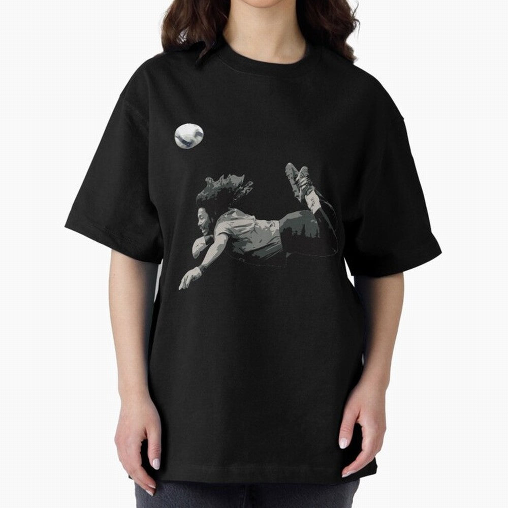 Rene Higuitas Scorpion kick35 Oversized T-Shirt Bring World Football Passion into the FIFA World Cup 2026 Group Stage Journey through Haaland and Mbappe Highlights, Argentina, France and Brazil Pride, Classic Soccer Heritage, Championship Pressure,