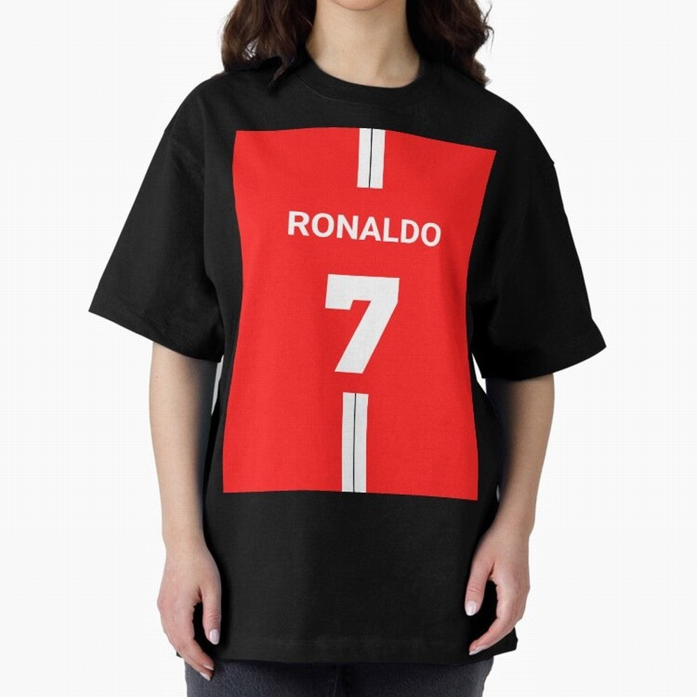 Ronaldo Jersey - 7 Back to Manchester Oversized T-Shirt Build Match Day Hype around FIFA World Cup 2026 Group Stage, CR7 and Messi, Germany, Global Supporter Spirit, Legendary Goals, National Colors and Tournament Celebration; Built for Supporters