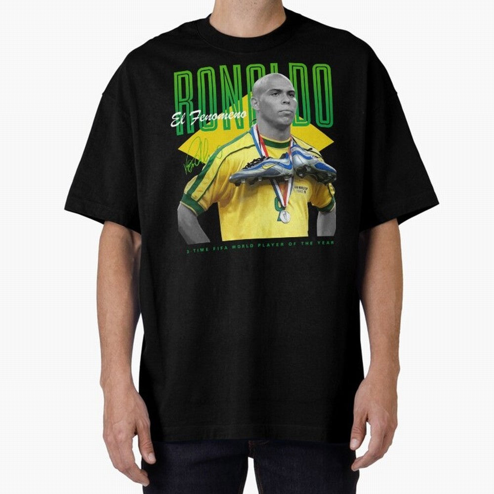 Ronaldo 3 Time Fifa World Player Of The Year Oversized T-Shirt Celebrate FIFA World Cup 2026 Group Stage for Fans of CR7 and Spain and Netherlands, Bringing Stadium Memories, Football Loyalty, International Chants and Championship Tradition; Great