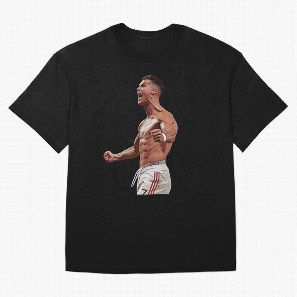 Ronaldo Last Minute Goal Celebration United 7 Oversized T-Shirt Celebrate Fan Culture around Match Day Hype around FIFA World Cup 2026 USA Canada Mexico, Cristiano Ronaldo, England, France and Netherlands, Champion Mindset, Group Stage Buzz,
