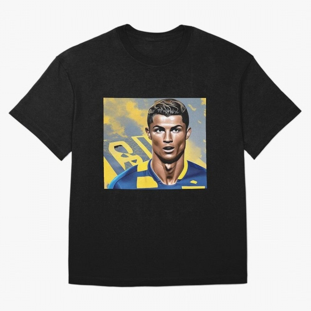 Ronaldo al nassr Oversized T-Shirt Relive FIFA World Cup 2026 for Fans of Haaland and France, Bringing Retro Football Energy, Iconic Rivalries, Trophy Chase Drama and Stadium Atmosphere; Great for Supporters Who Love Legendary Players, National