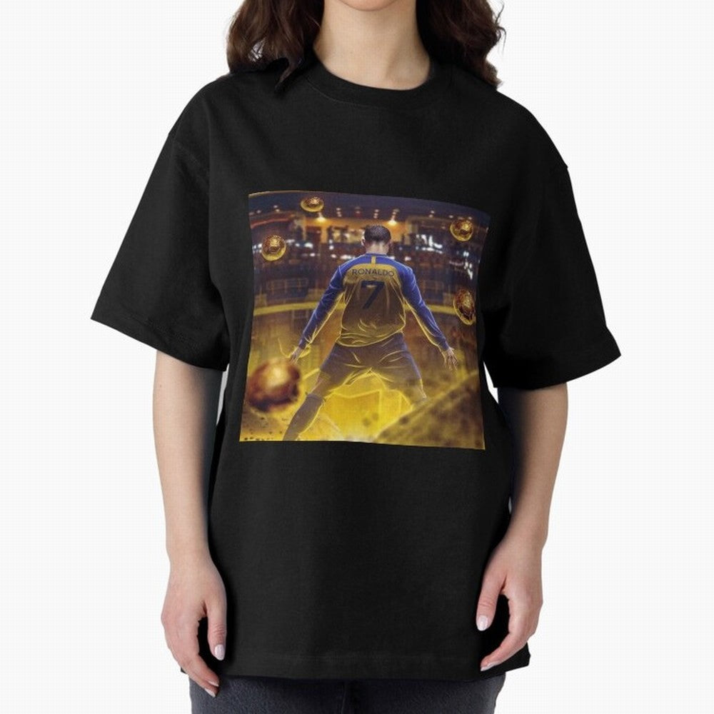Ronaldo al nassr Oversized T-Shirt Bring Match Day Fire to Match Day Hype around FIFA World Cup 2026, Messi and Cristiano Ronaldo, England, France and Netherlands, Tournament Hype, Historic Matchups, Family Viewing Parties and Global Sports Pride;