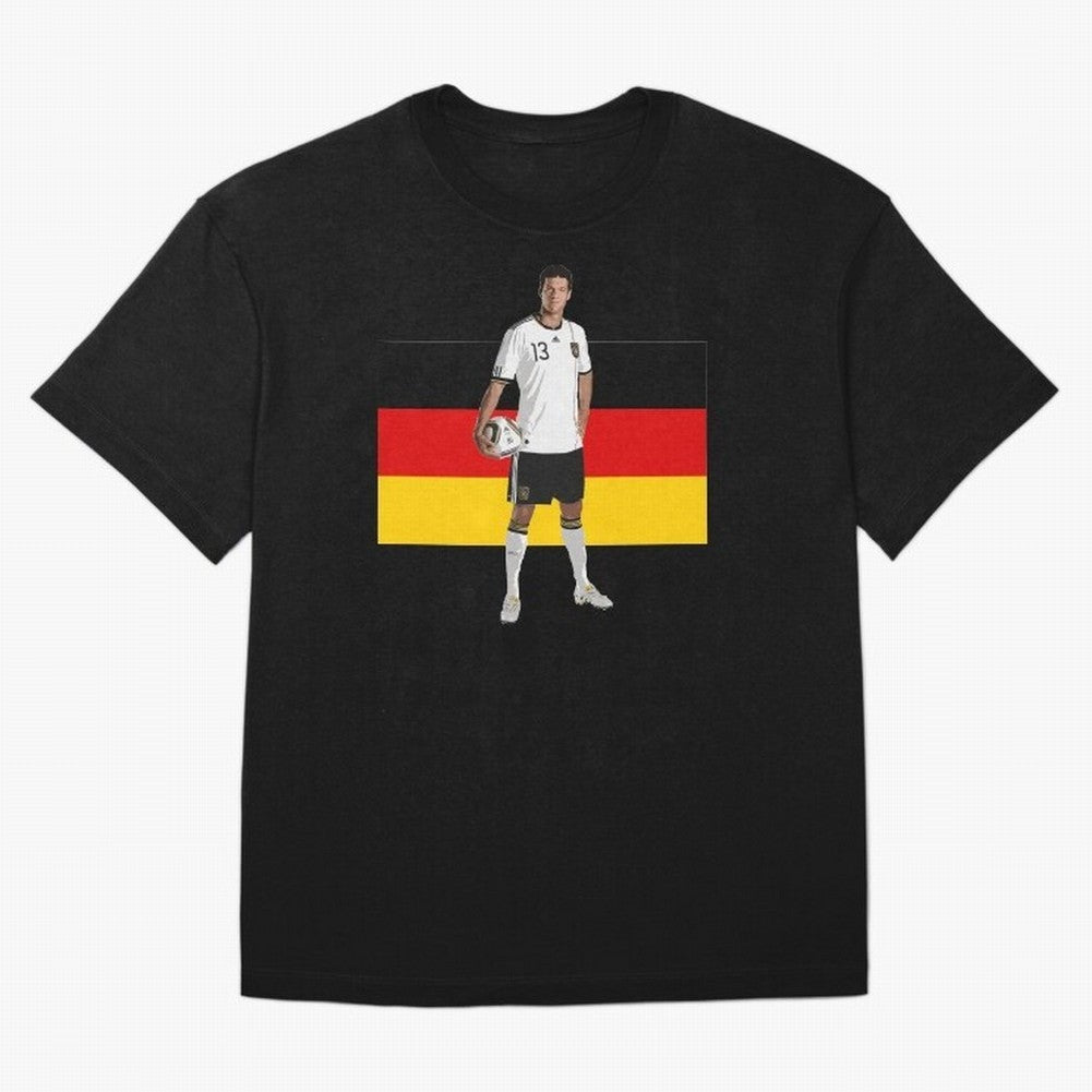 Michael Ballack - German Football Legend Oversized T-Shirt Showcase FIFA World Cup 2026 Made for Neymar, Brazil Energy, Vintage Soccer Flavor, Modern Football Stars, National Flags and Final Night Emotion; Built for Supporters Chasing Trophy