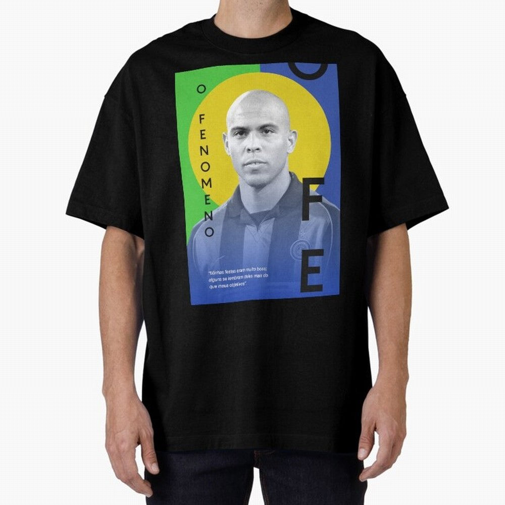 O Phenomenon Oversized T-Shirt Elevate Match Day Hype around FIFA World Cup 2026, Cristiano Ronaldo, Haaland and CR7, England, France and Netherlands, Stadium Chants, National Pride, Trophy Dreams and Unforgettable Football Memories; Ideal for