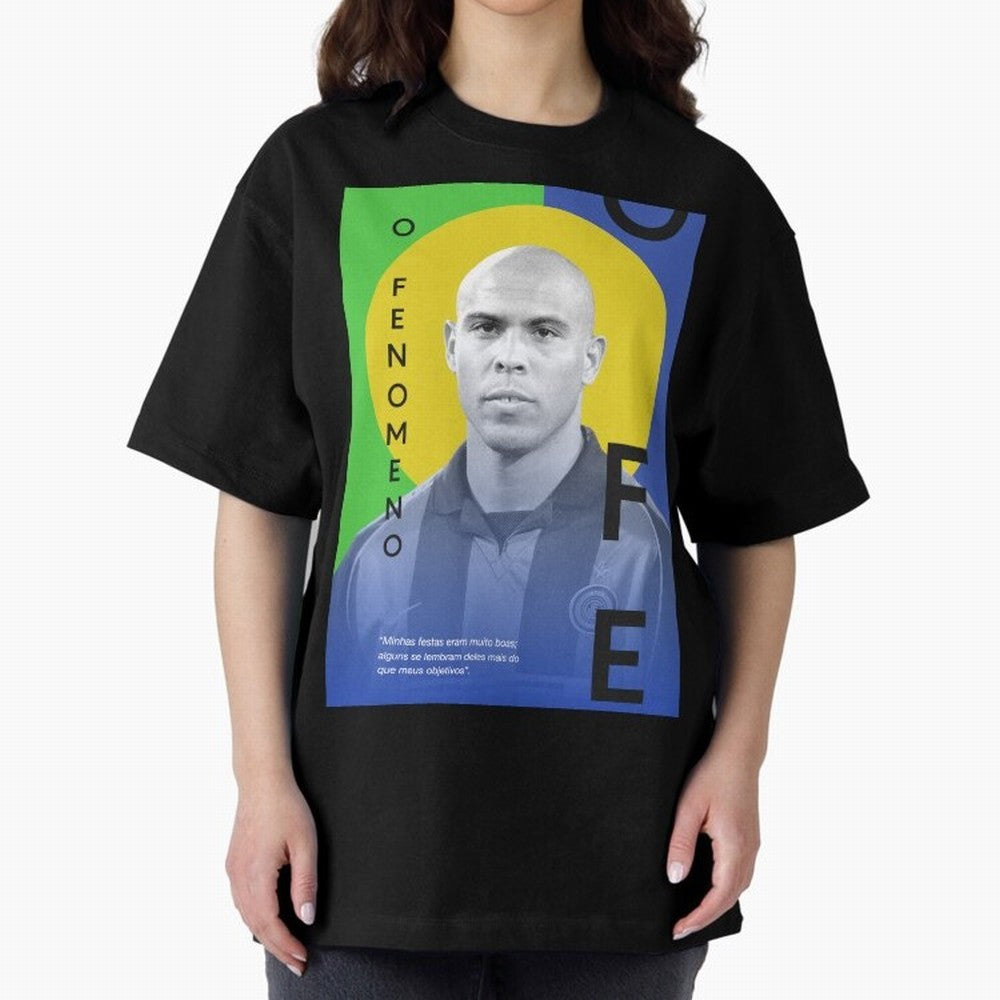 O Phenomenon Oversized T-Shirt Elevate Match Day Hype around FIFA World Cup 2026, Cristiano Ronaldo, Haaland and CR7, England, France and Netherlands, Stadium Chants, National Pride, Trophy Dreams and Unforgettable Football Memories; Ideal for