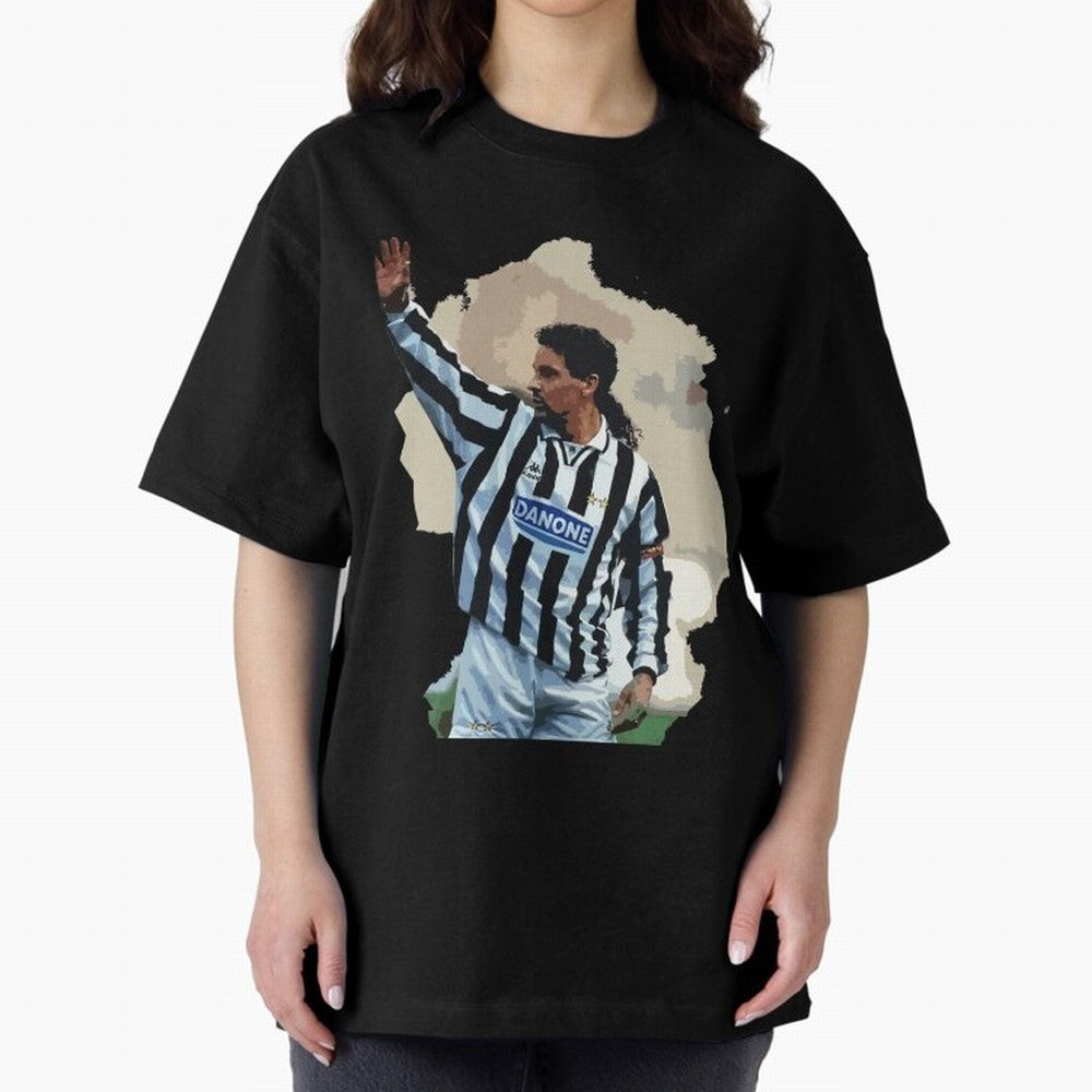 Roberto Baggio Oversized T-Shirt Back Your Heroes with FIFA World Cup 2026 for Fans of CR7 and Portugal, Bringing Global Supporter Spirit, Legendary Goals, National Colors and Tournament Celebration; Built for Supporters Chasing Trophy Dreams,