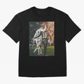 Neymar and Ronaldo Poster	 Oversized T-Shirt Honor Football Greatness during Global Football Passion for FIFA World Cup 2026 USA Canada Mexico, Celebrating Messi, CR7 and Mbappe, Portugal, Spain and Germany, Sports Nostalgia, International