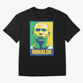 Ronaldo - BRAZIL Oversized T-Shirt Represent FIFA World Cup 2026 USA Canada Mexico Featuring Neymar, Haaland and Cristiano Ronaldo, France and Portugal Energy, Fan Favorite Moments, National Team Passion, Big Match Drama and Soccer History; Built