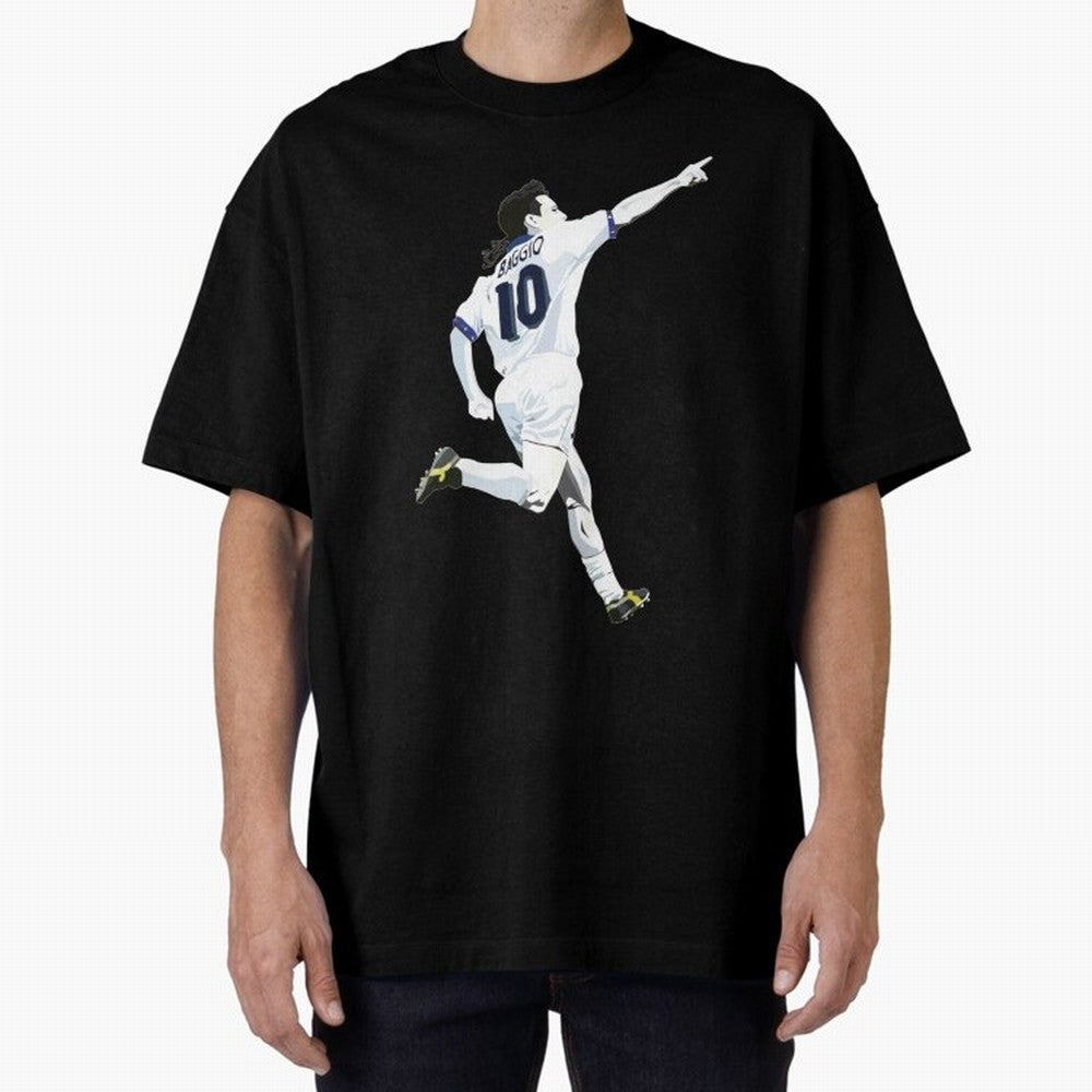 Roberto Baggio - Italy | Mbappe gift Oversized T-Shirt Stand Proud for FIFA World Cup 2026 Group Stage Connected to Messi and Cristiano Ronaldo, France and Portugal Energy, Vintage Soccer Flavor, Modern Football Stars, National Flags and Final
