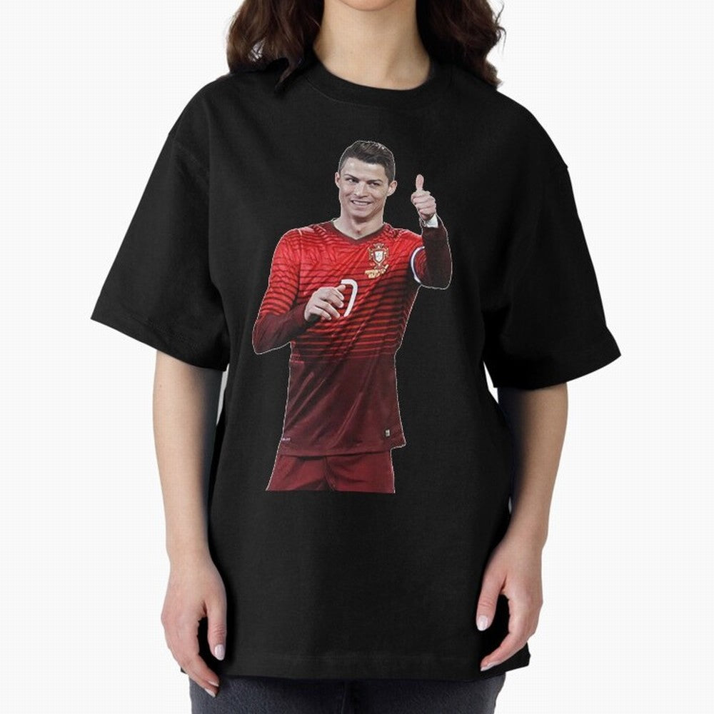 Ronaldo Thumbs Up Oversized T-Shirt Stand Proud for FIFA World Cup 2026 Group Stage Spirit, Built around Germany, CR7, Supporter Pride, Iconic Celebrations, Legendary Names and Global Match Day Energy; Perfect for Fans, Collectors, Family
