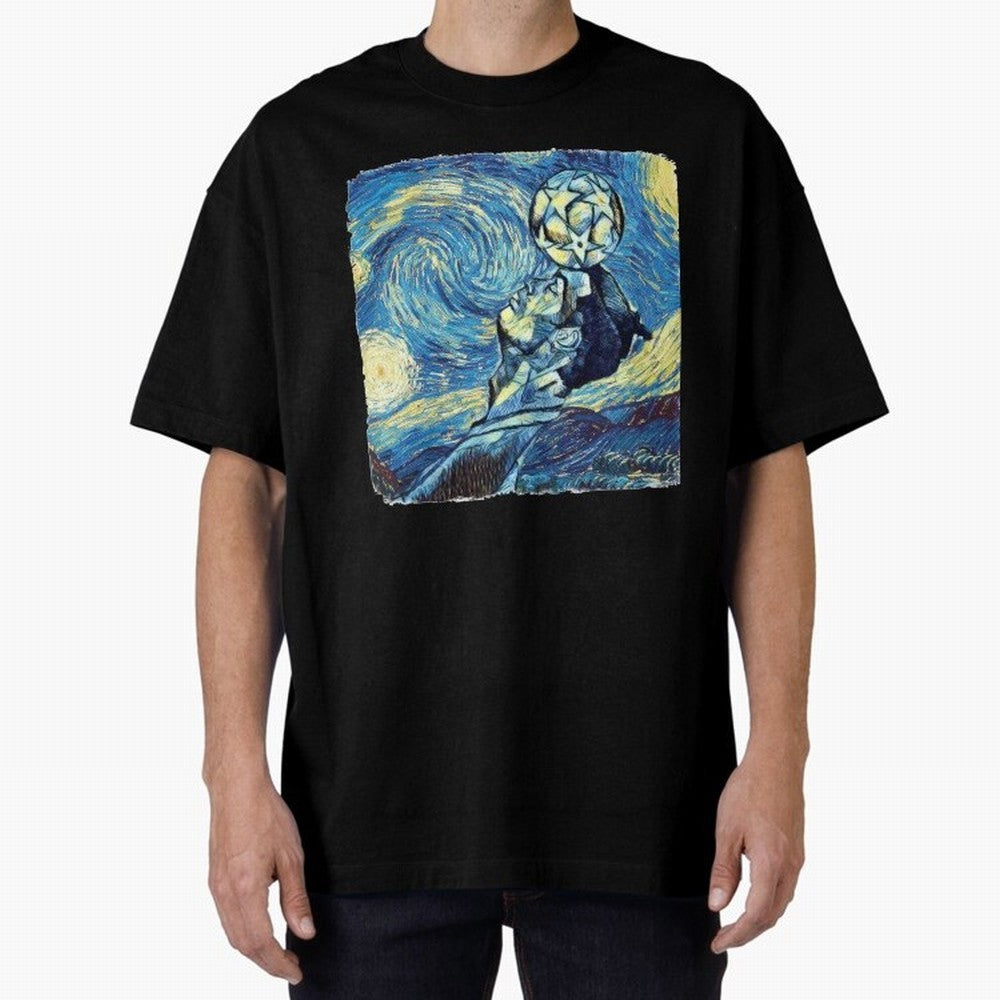 Ronaldo Ronaldo Van Gogh Style Oversized T-Shirt Make Every Kick Count in FIFA World Cup 2026 for Fans of Haaland and Mbappe and Brazil, Bringing Champion Mindset, Group Stage Buzz, Knockout Tension and Passionate Fan Culture; Created for Match Day