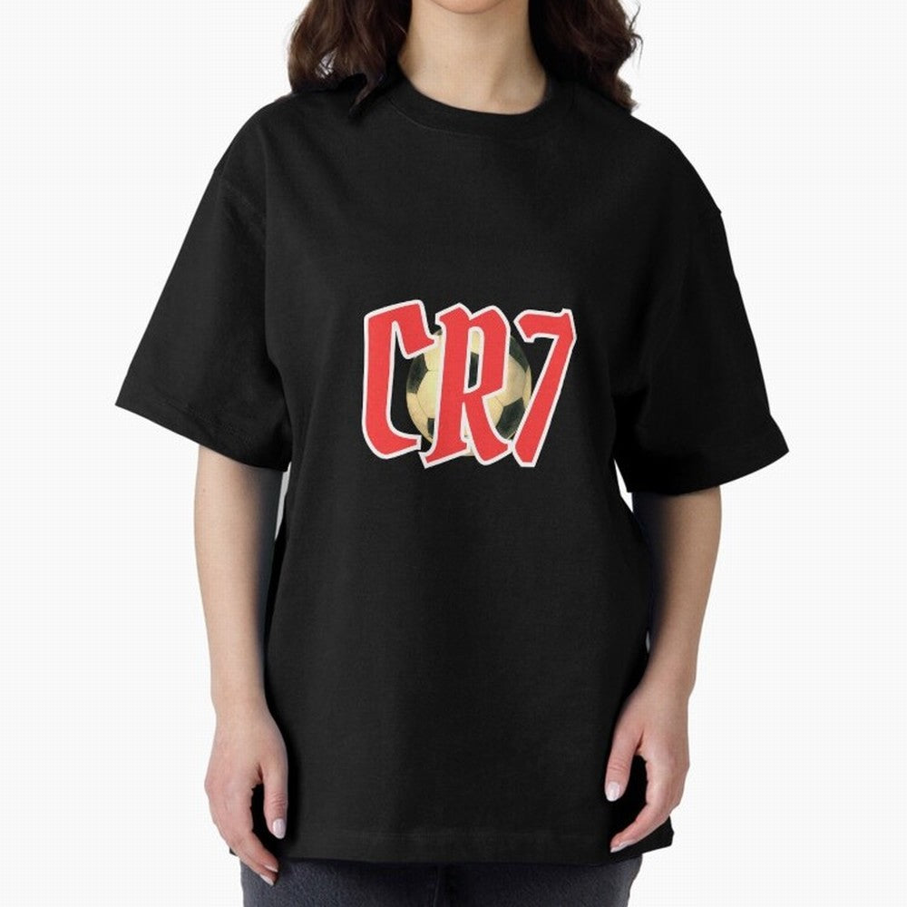 CR7 RED Oversized T-Shirt Follow the Final Road of FIFA World Cup 2026 USA Canada Mexico Spirit, Highlighting England and Germany, Messi and Cristiano Ronaldo, Match Day Excitement, Supporter Culture, Golden Goals and Global Football Passion; Made