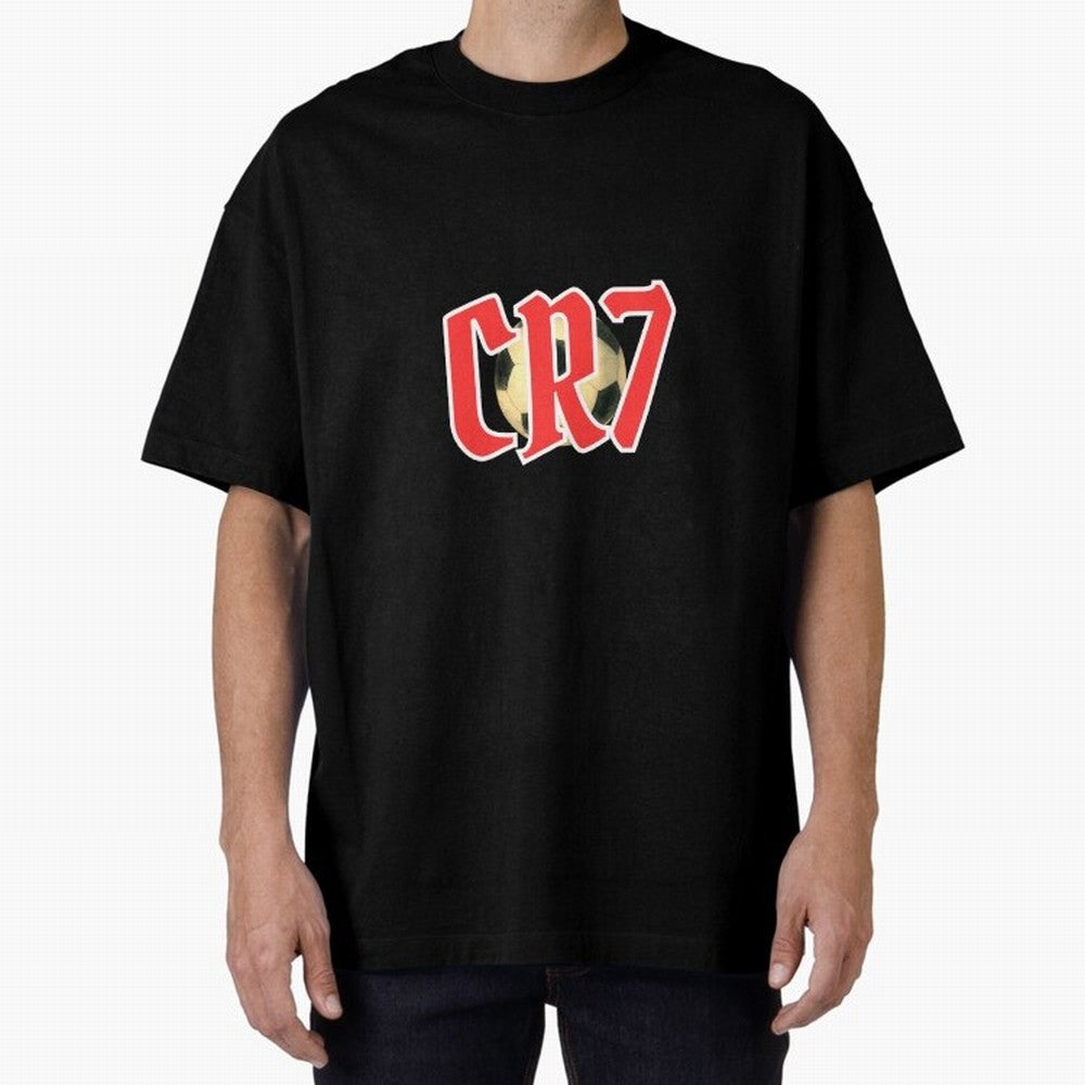 CR7 RED Oversized T-Shirt Follow the Final Road of FIFA World Cup 2026 USA Canada Mexico Spirit, Highlighting England and Germany, Messi and Cristiano Ronaldo, Match Day Excitement, Supporter Culture, Golden Goals and Global Football Passion; Made