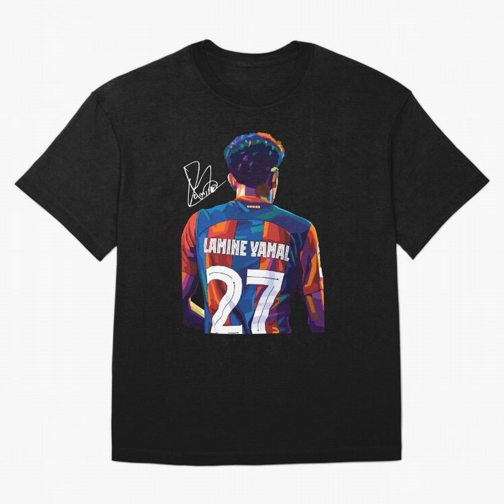 Lamine Yamal Football Player Wpap Art Oversized T-Shirt Bring a Champion Mindset to Global Football Passion for FIFA World Cup 2026, Celebrating Haaland and Mbappe, Brazil, Stadium Chants, National Pride, Trophy Dreams and Unforgettable Football