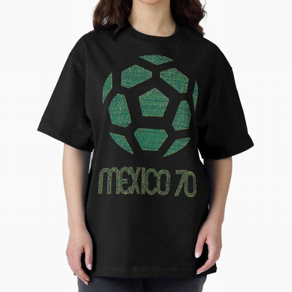 Mexico 70 World Cup Oversized T-Shirt Discover FIFA World Cup 2026 USA Canada Mexico with Cristiano Ronaldo, Portugal Energy, Game Day Rituals, Football Legends, Country Pride and the Road to the Final; Built for Supporters Chasing Trophy Dreams,