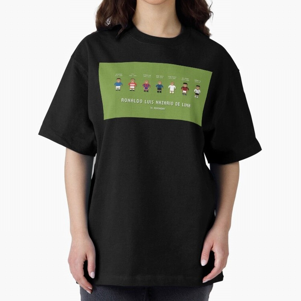 Ronaldo R9 Clubs Oversized T-Shirt Make Memories around FIFA World Cup 2026 USA Canada Mexico for Fans of Mbappe and Neymar and Spain and Netherlands, Bringing Stadium Chants, National Pride, Trophy Dreams and Unforgettable Football Memories;