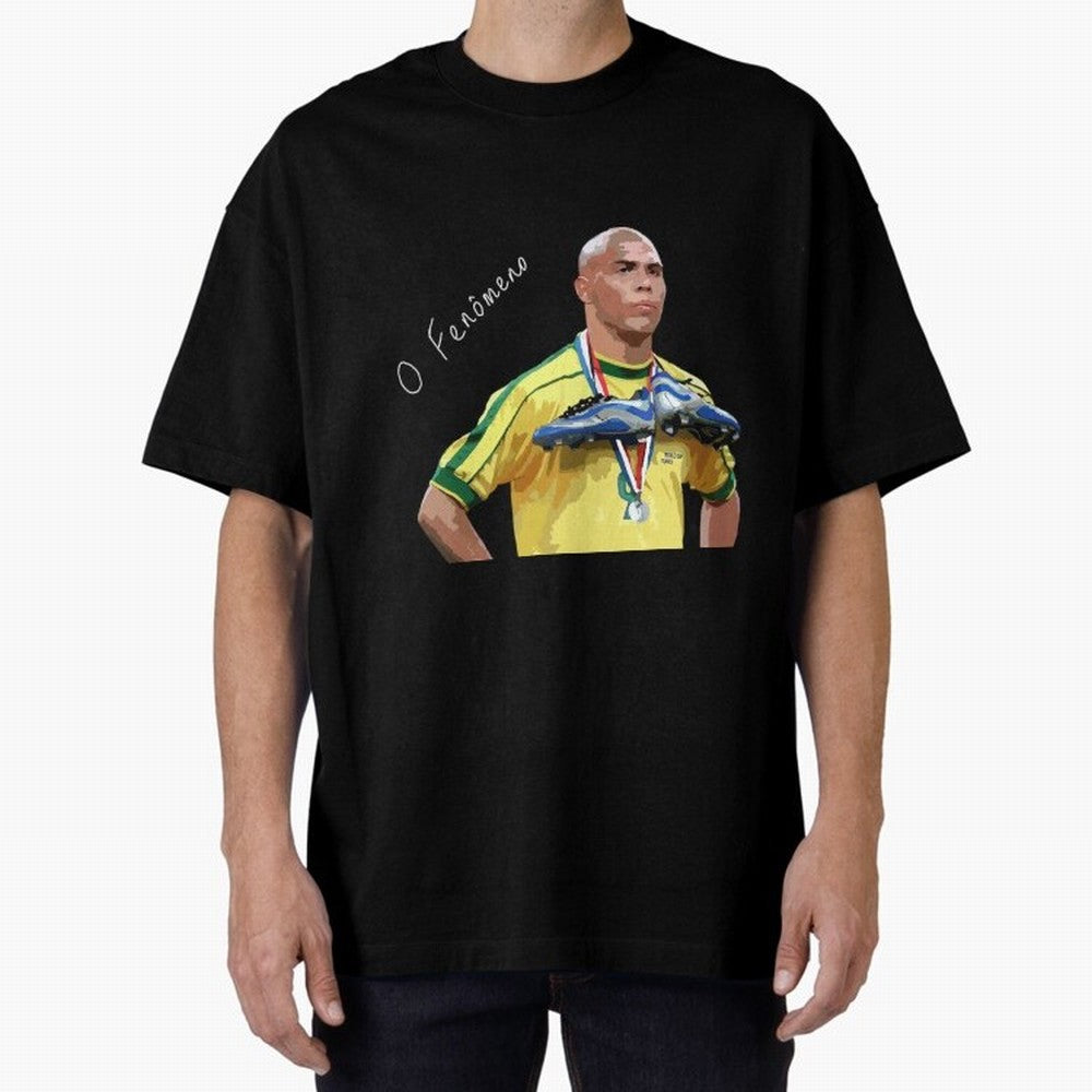 Ronaldo Il Fenomeno Oversized T-Shirt Celebrate Football Heritage in Global Football Passion for FIFA World Cup 2026 USA Canada Mexico, Celebrating Messi and Cristiano Ronaldo, Argentina, Classic Soccer Heritage, Championship Pressure, Fan Loyalty